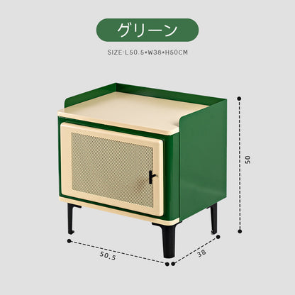 ヴィンテージ風ベッドサイド収納キャビネット